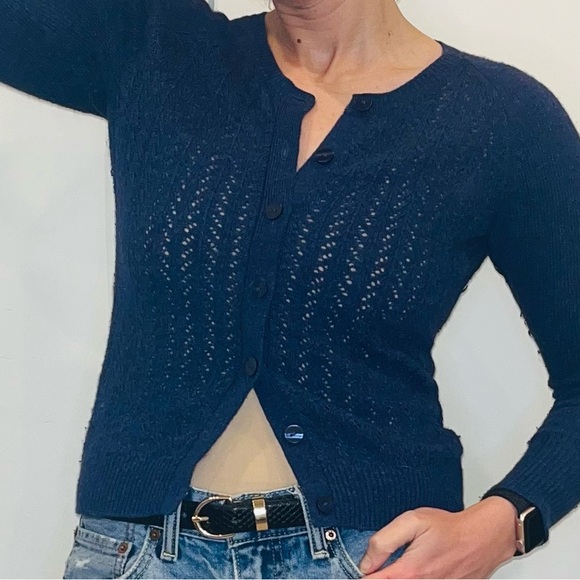 Vintage Esprit navy cardigan - Picture 3 of 9